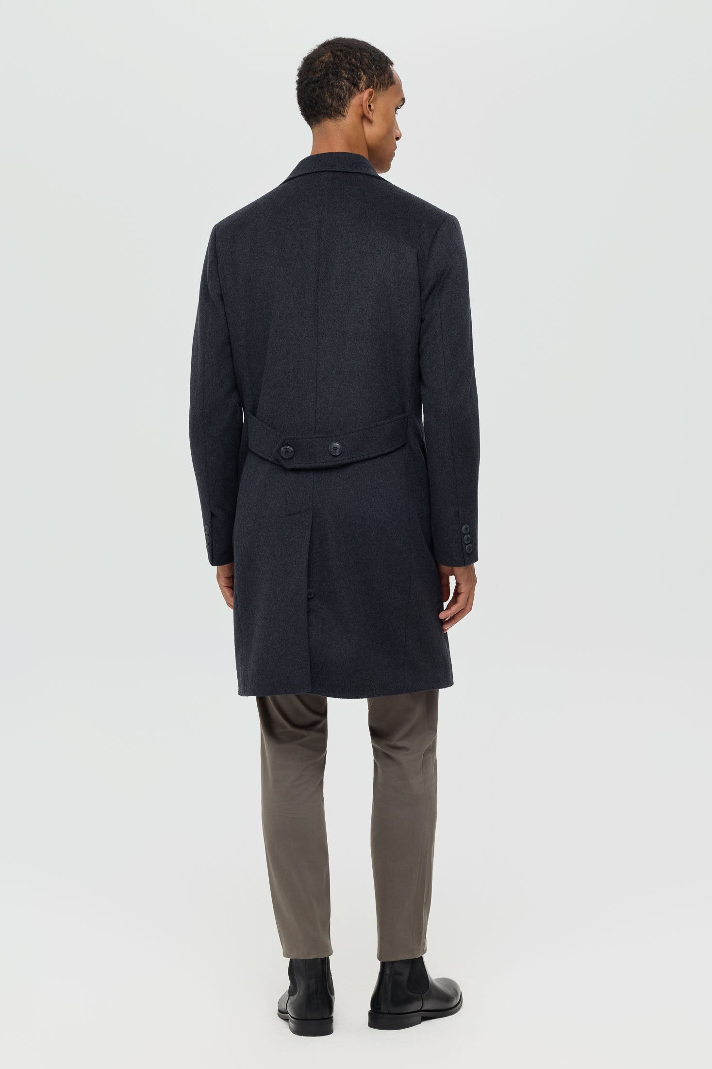 Men’s Double-Breasted Wool Blend Trench Coat – Timeless Elegance | Style 6065