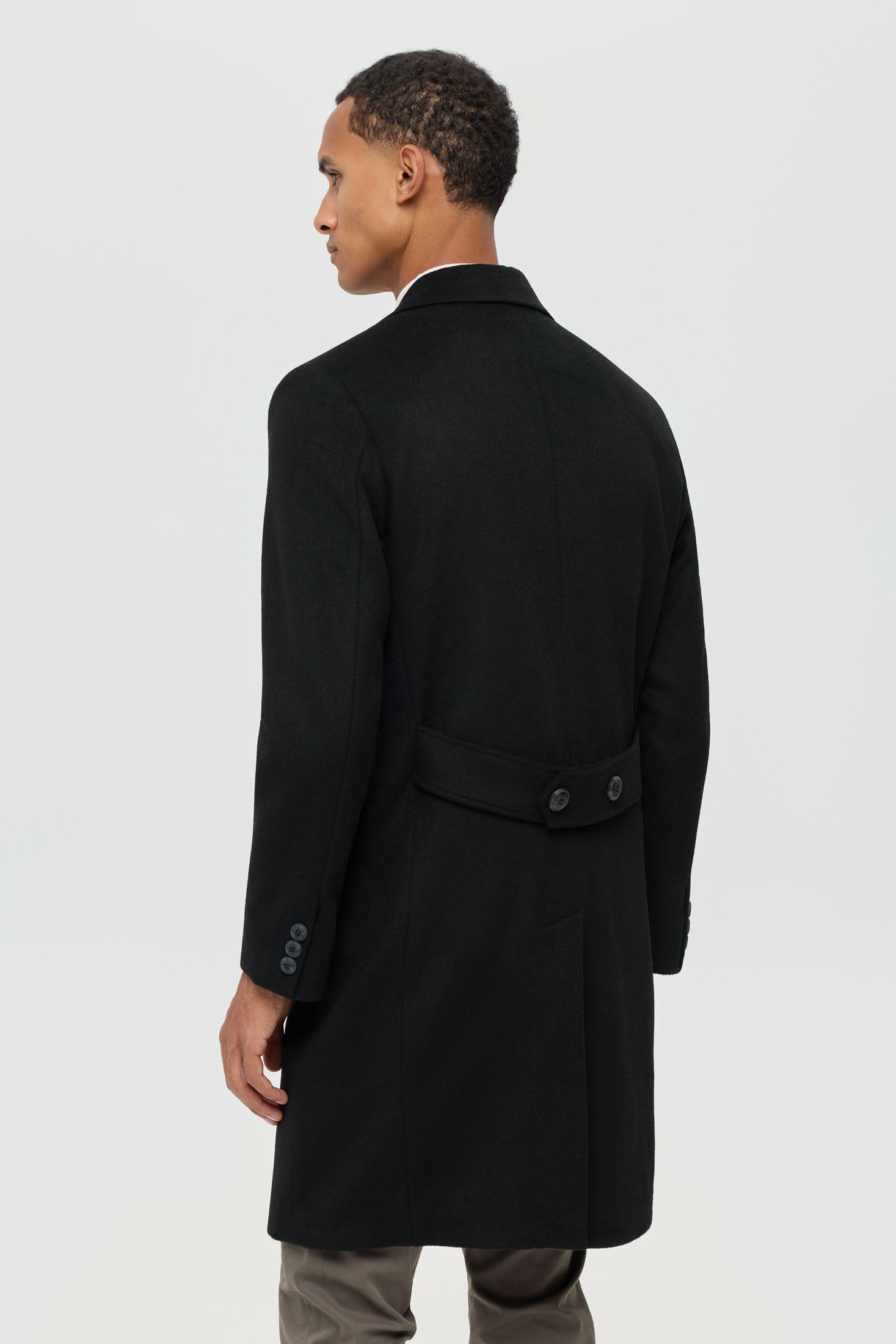 Men’s Double-Breasted Wool Blend Trench Coat – Timeless Elegance | Style 6065