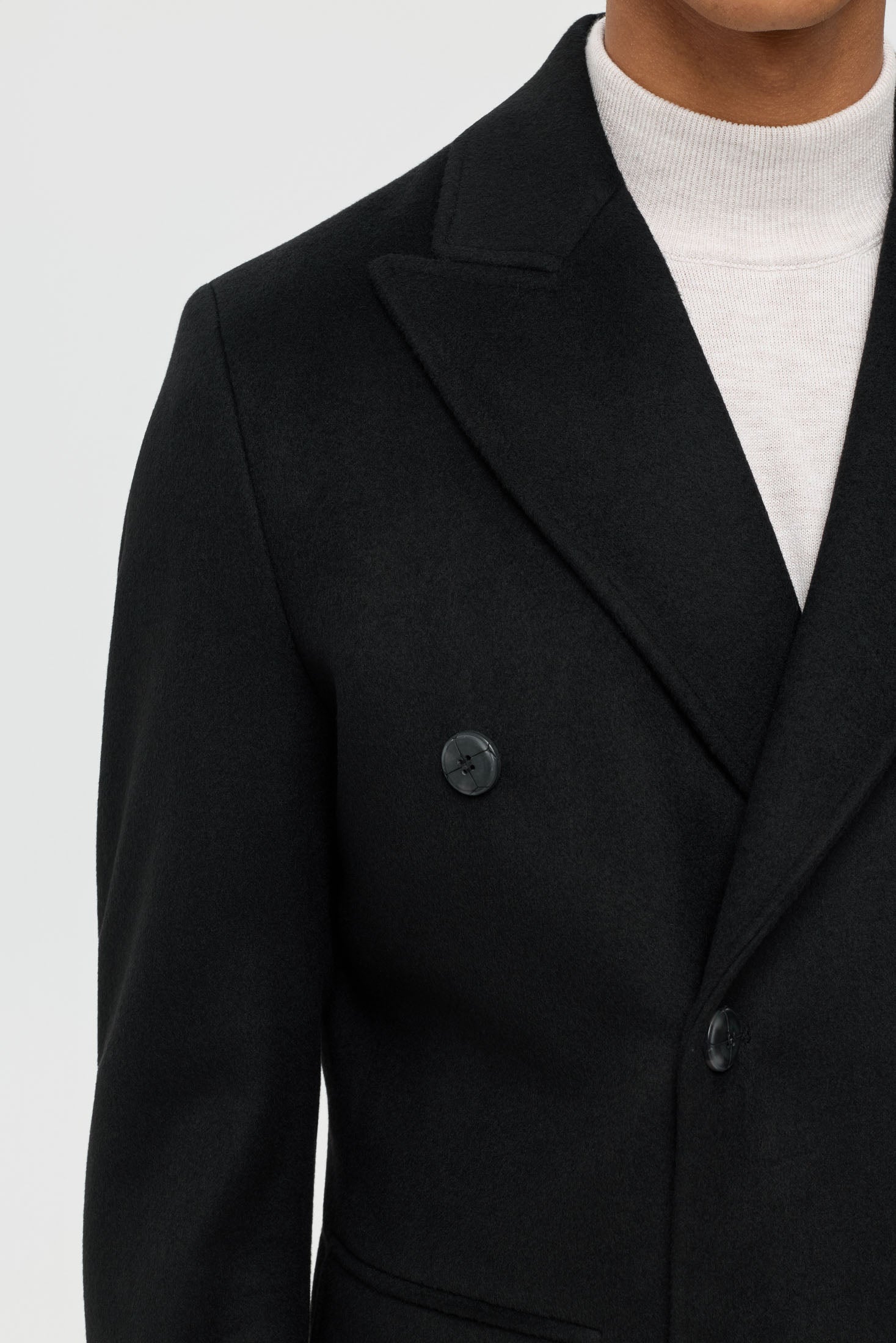 Men’s Double-Breasted Wool Blend Trench Coat – Timeless Elegance | Style 6065