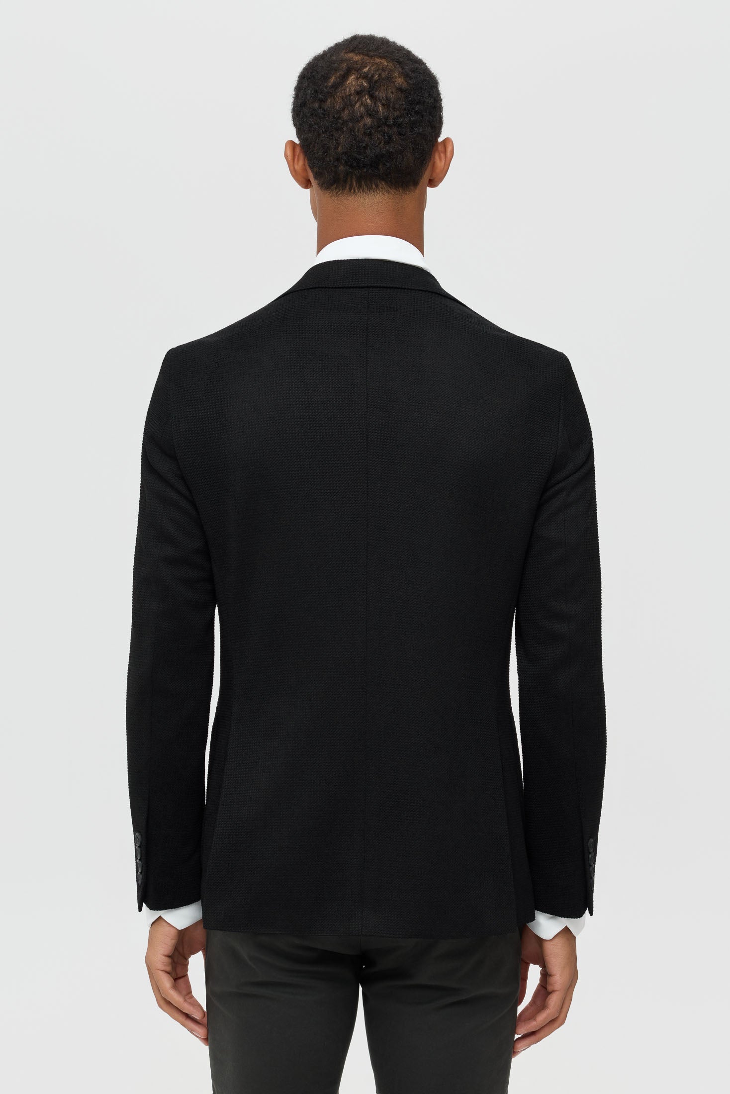 Men’s Premium Knit Blazer – Textured Comfort Stretch | Style 7182