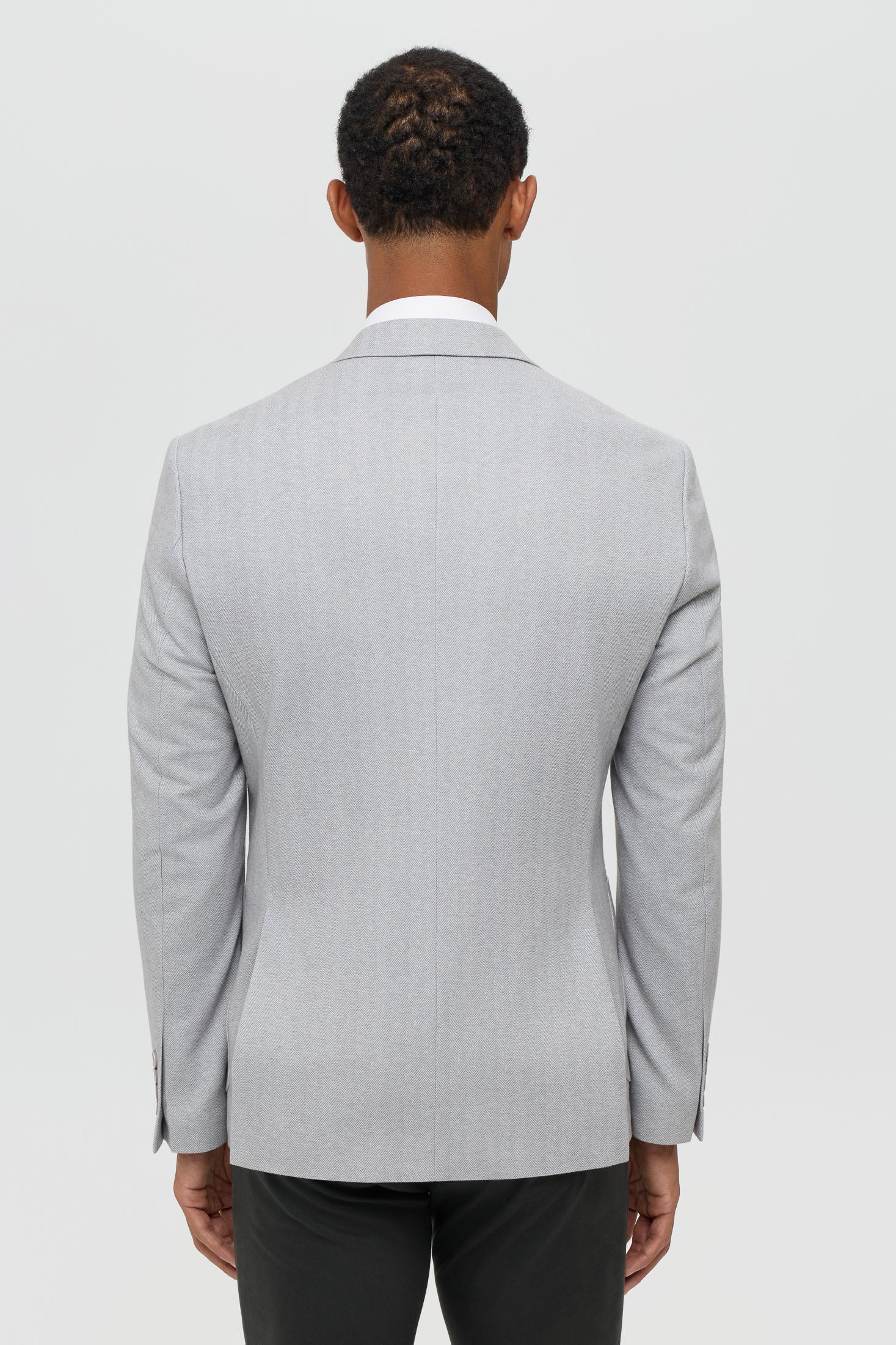 Men’s Premium Knit Blazer – Herringbone Texture | Style 7185