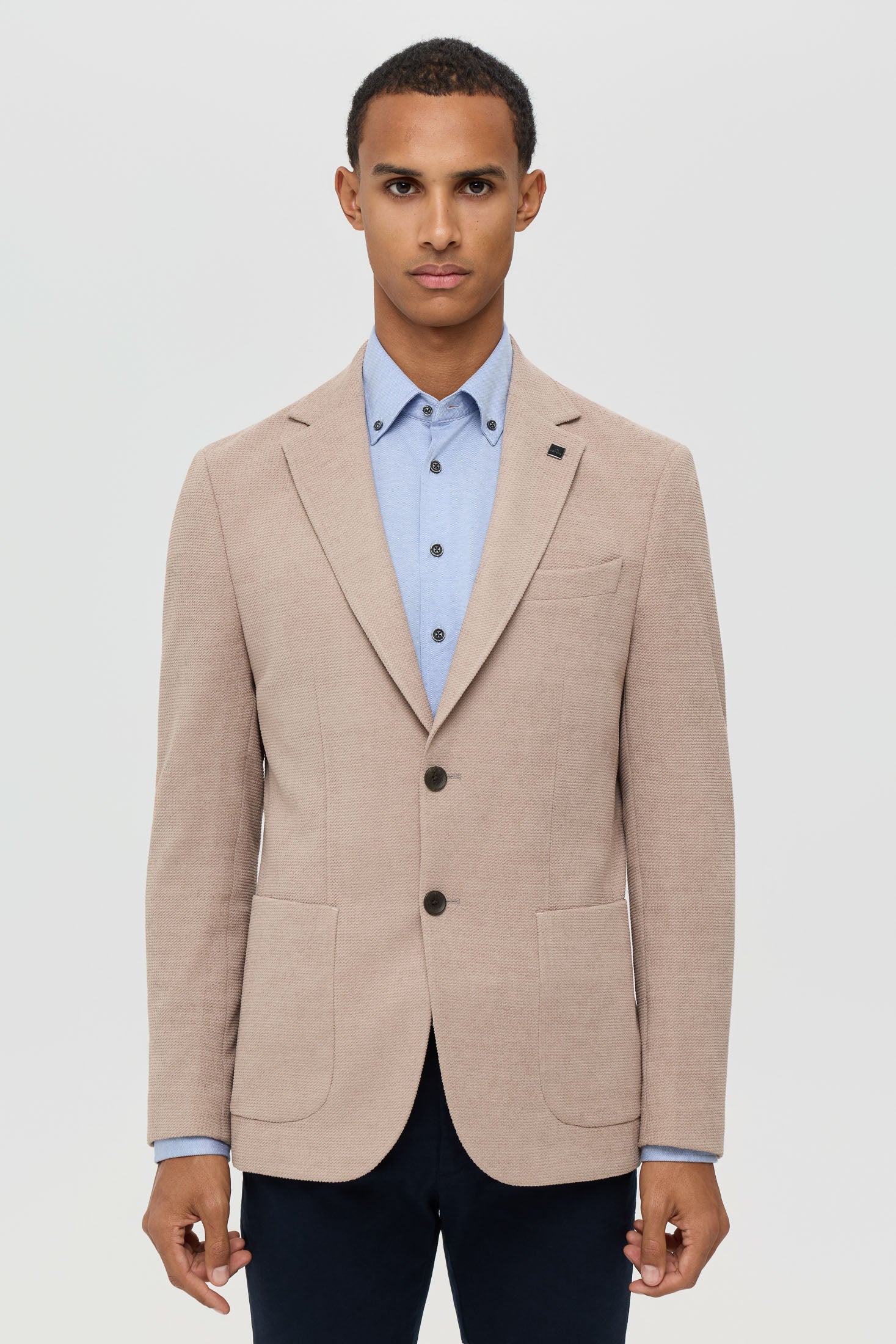 Men’s Premium Knit Blazer – Textured Comfort Stretch | Style 7182