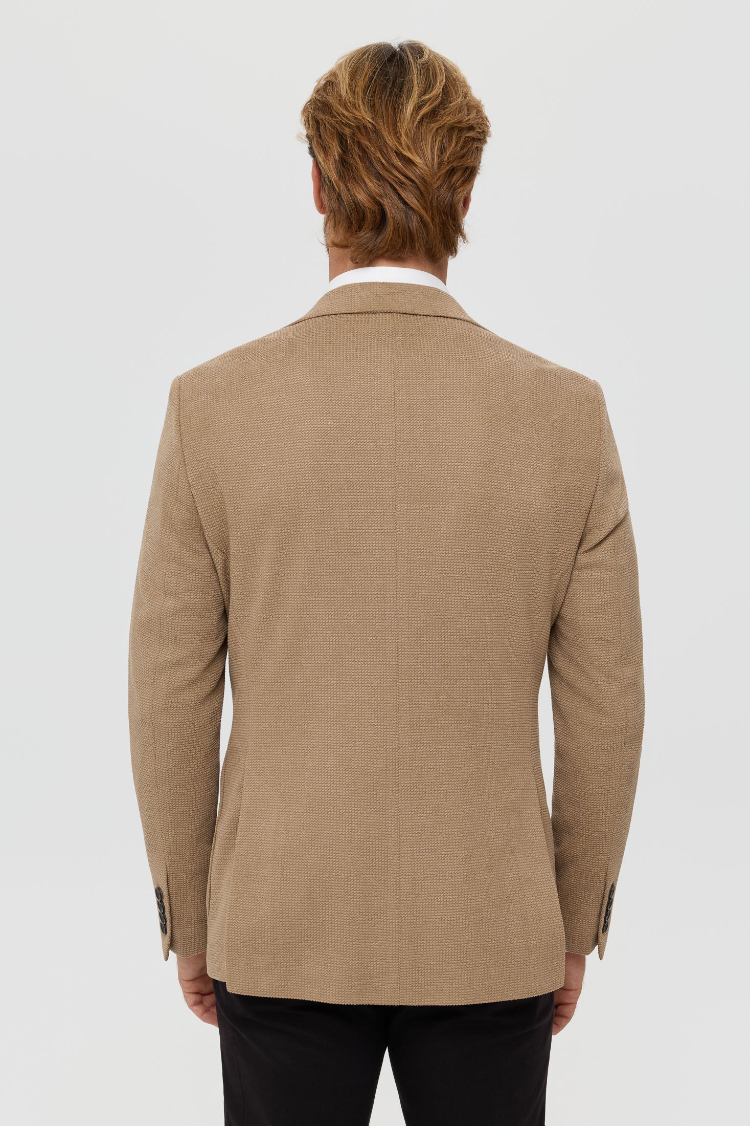 Men’s Premium Knit Blazer – Textured Comfort Stretch | Style 7182