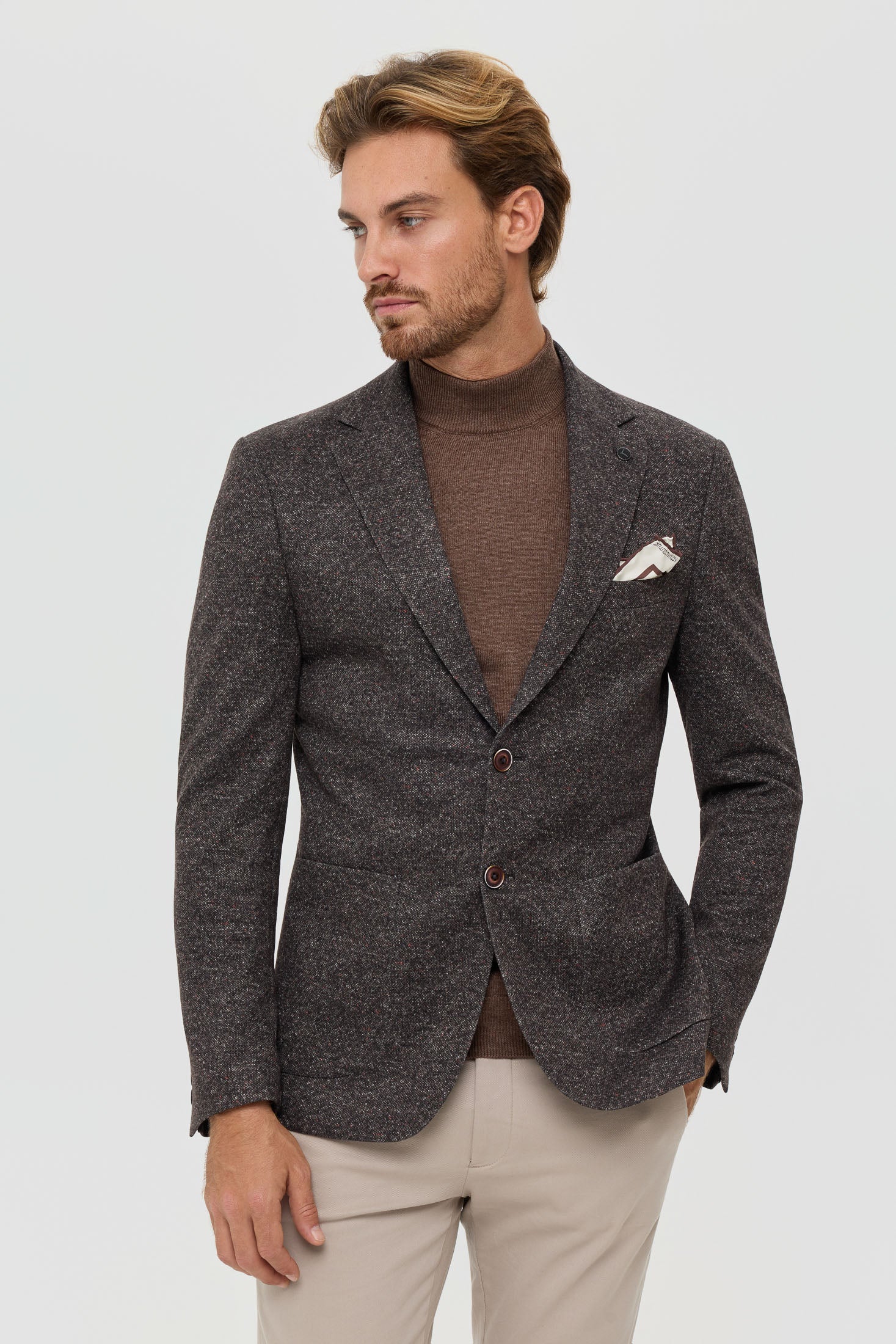 Men’s Premium Knit Blazer – Heritage Texture | Style 7184
