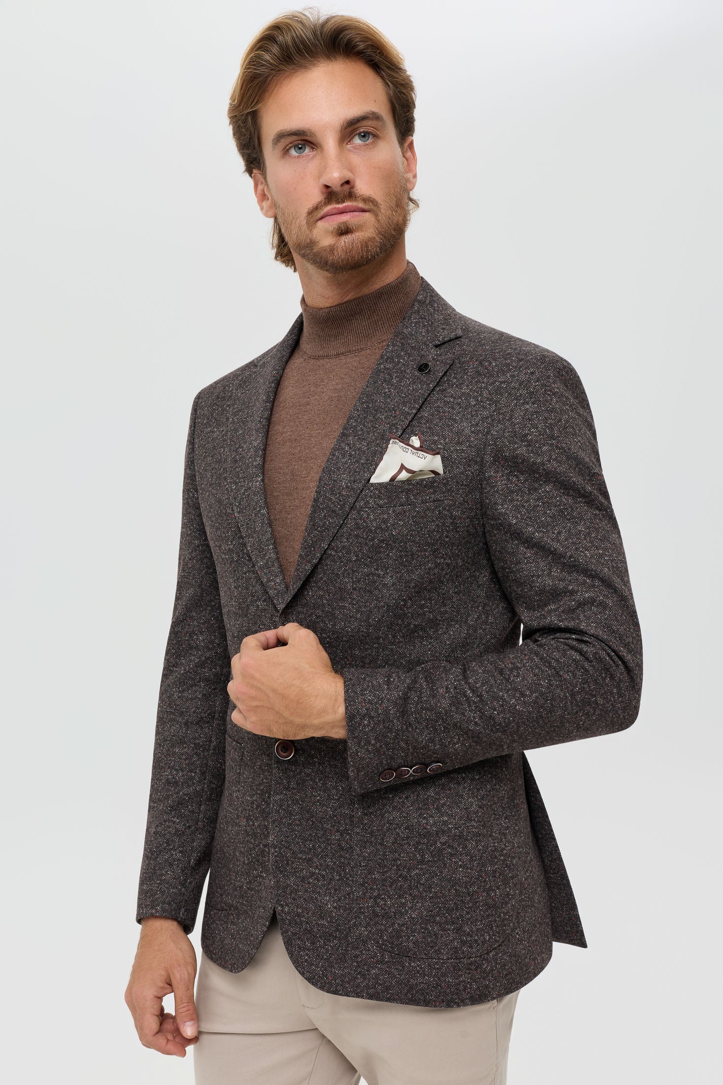 Men’s Premium Knit Blazer – Heritage Texture | Style 7184