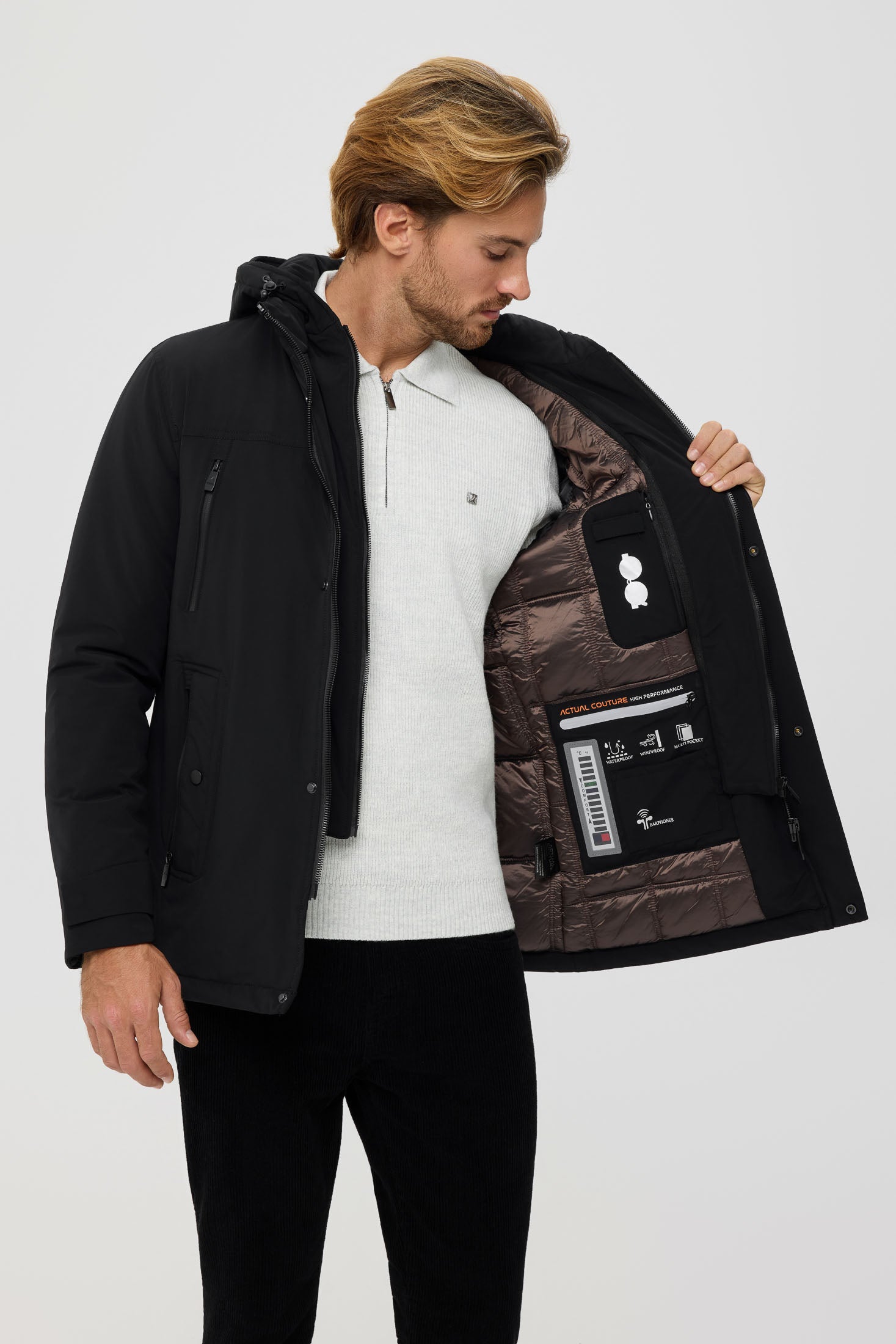 Hochwertiger Herren-Steppmantel – Technisches Isoliergewebe | Modell 6060