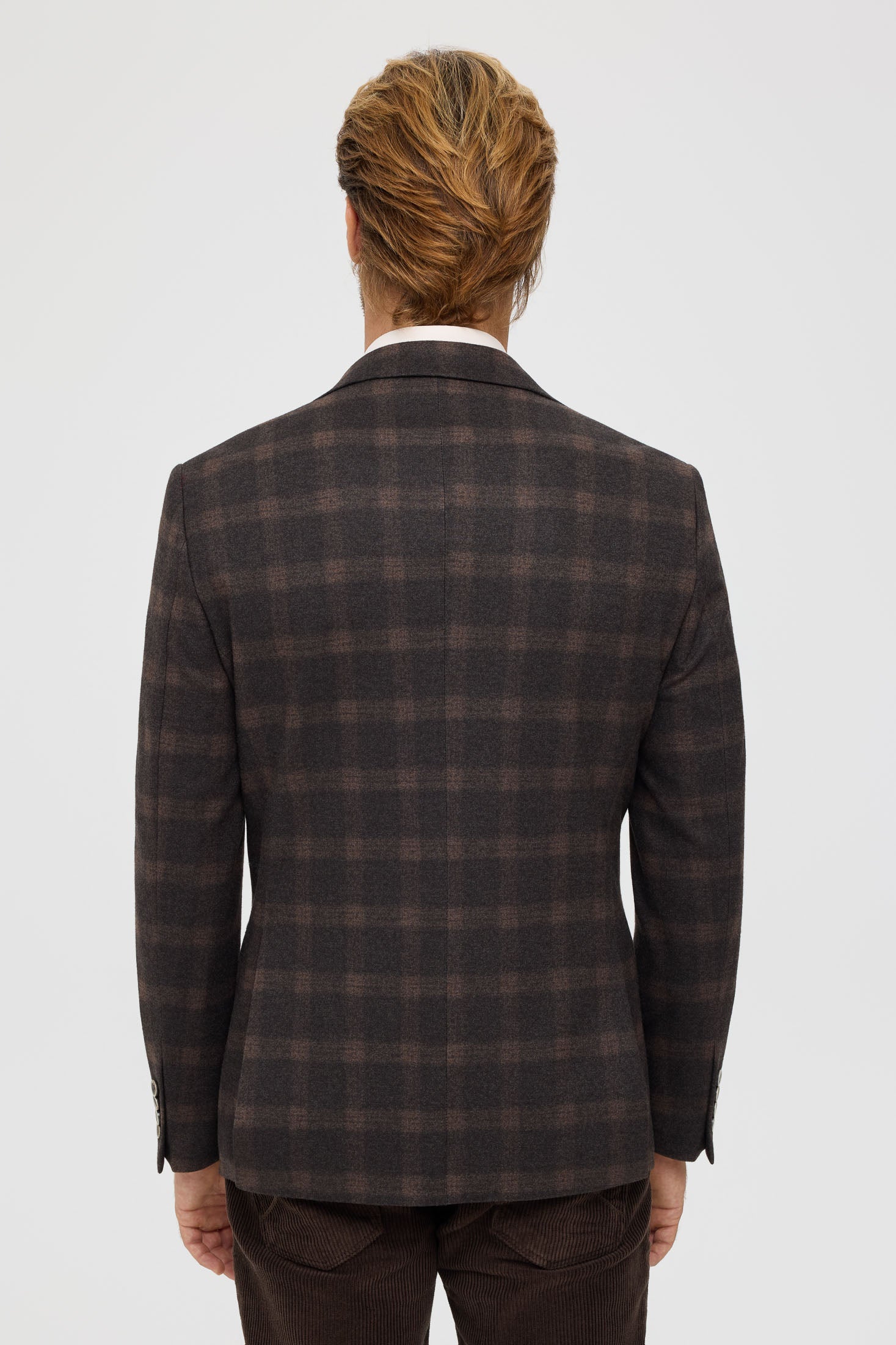 Men’s Premium Knit Blazer – Checked Texture | Style 7186