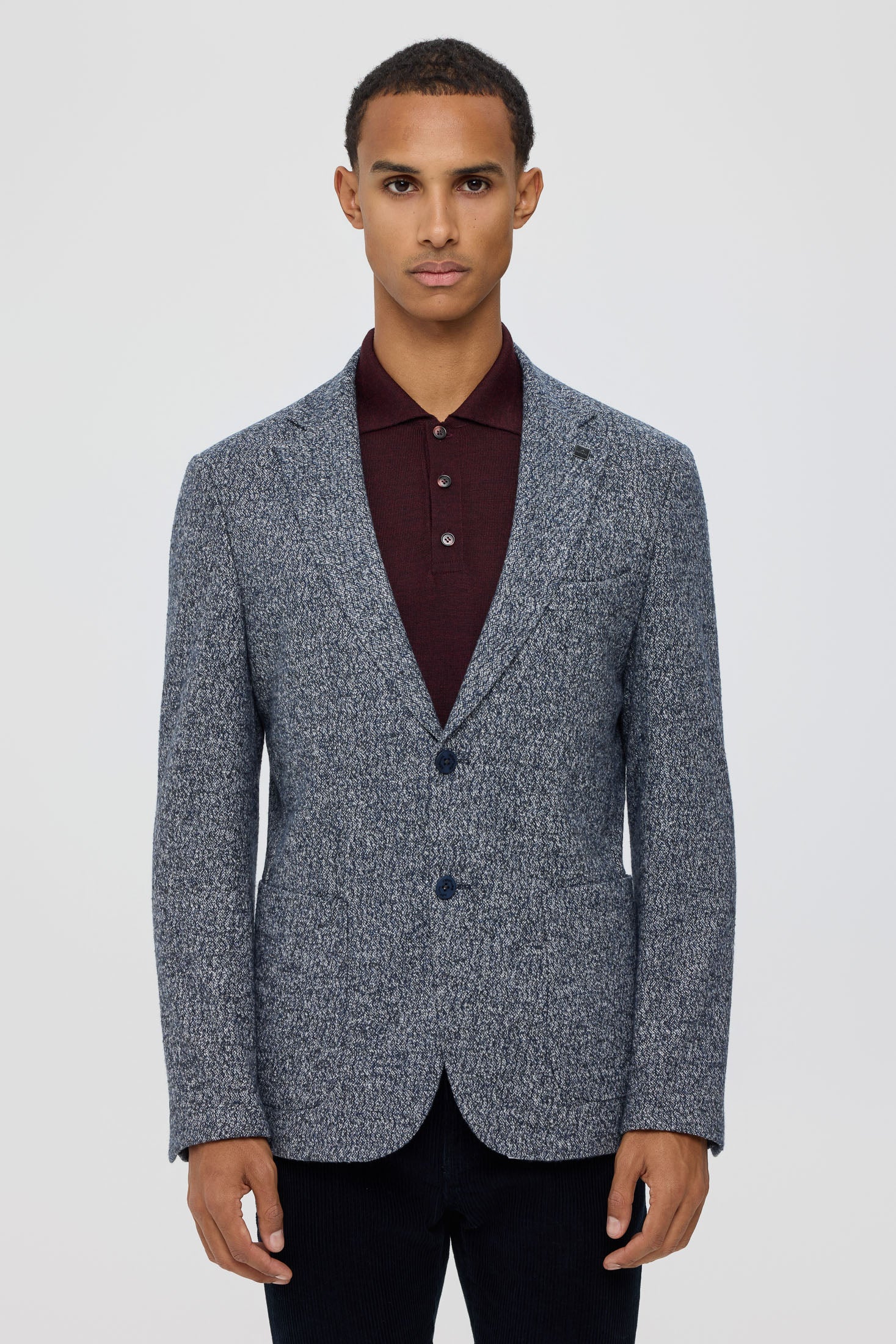 Men’s Premium Knit Blazer – Textured Stretch Comfort | Style 7179