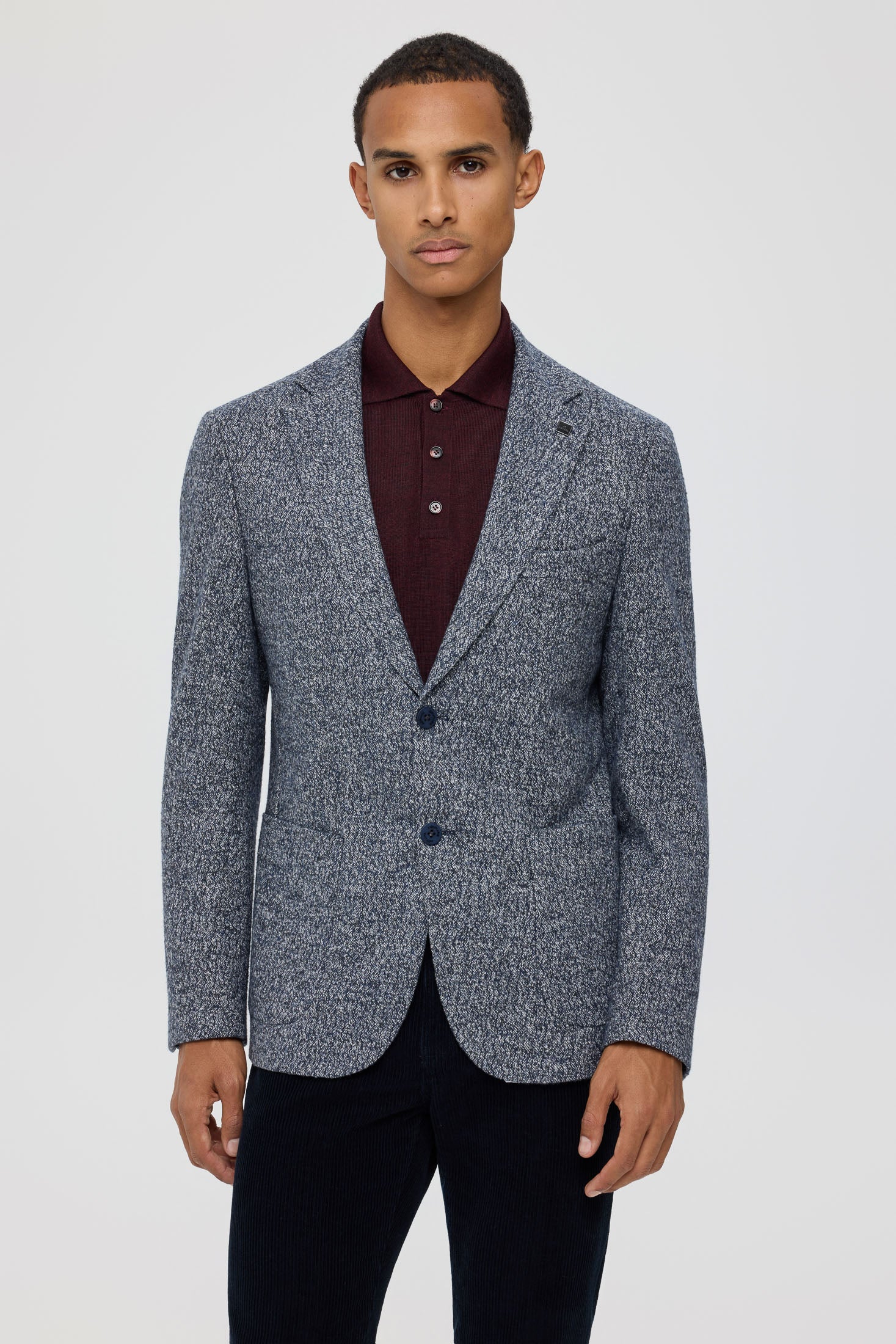 Men’s Premium Knit Blazer – Textured Stretch Comfort | Style 7179