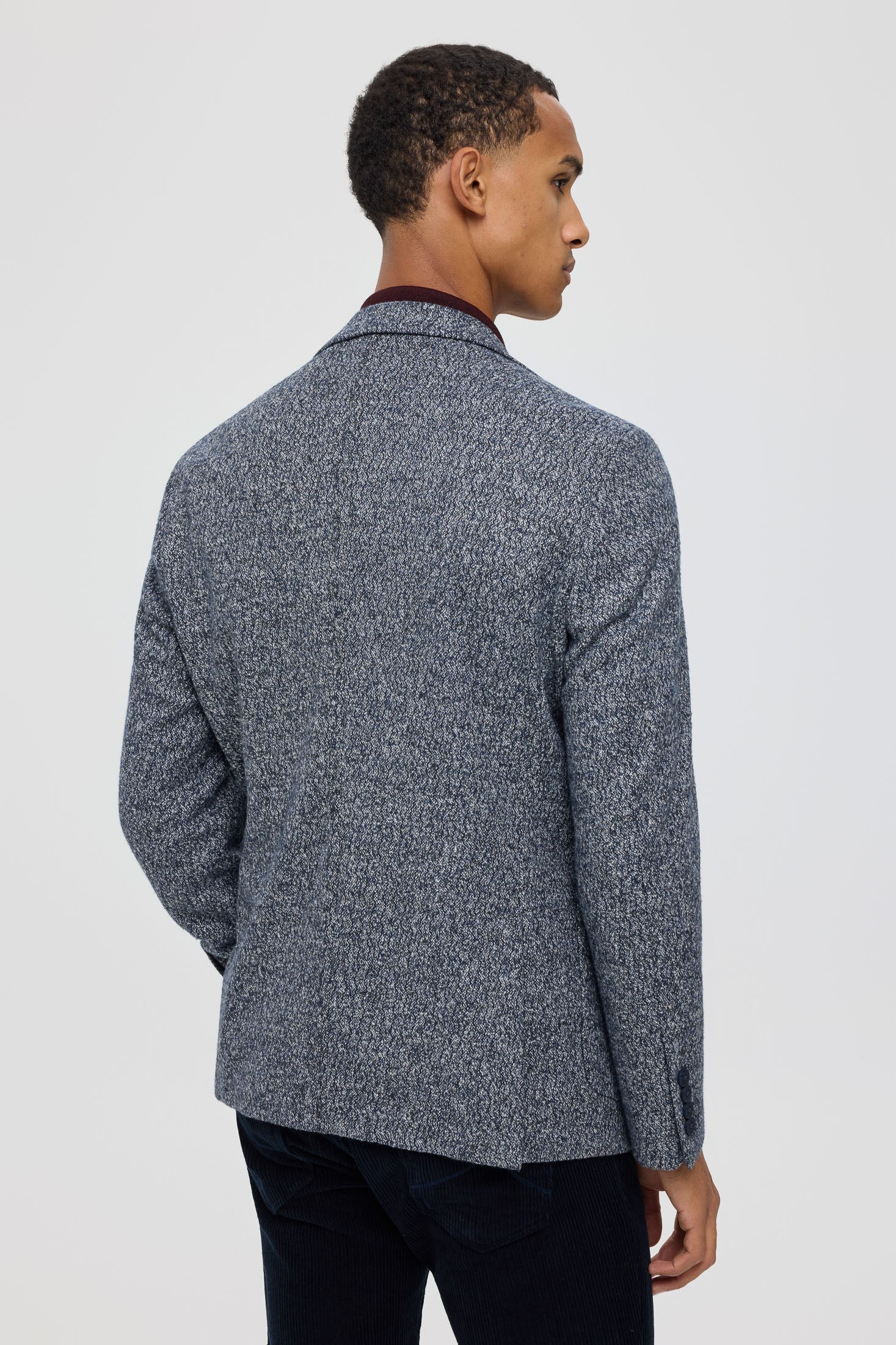 Men’s Premium Knit Blazer – Textured Stretch Comfort | Style 7179