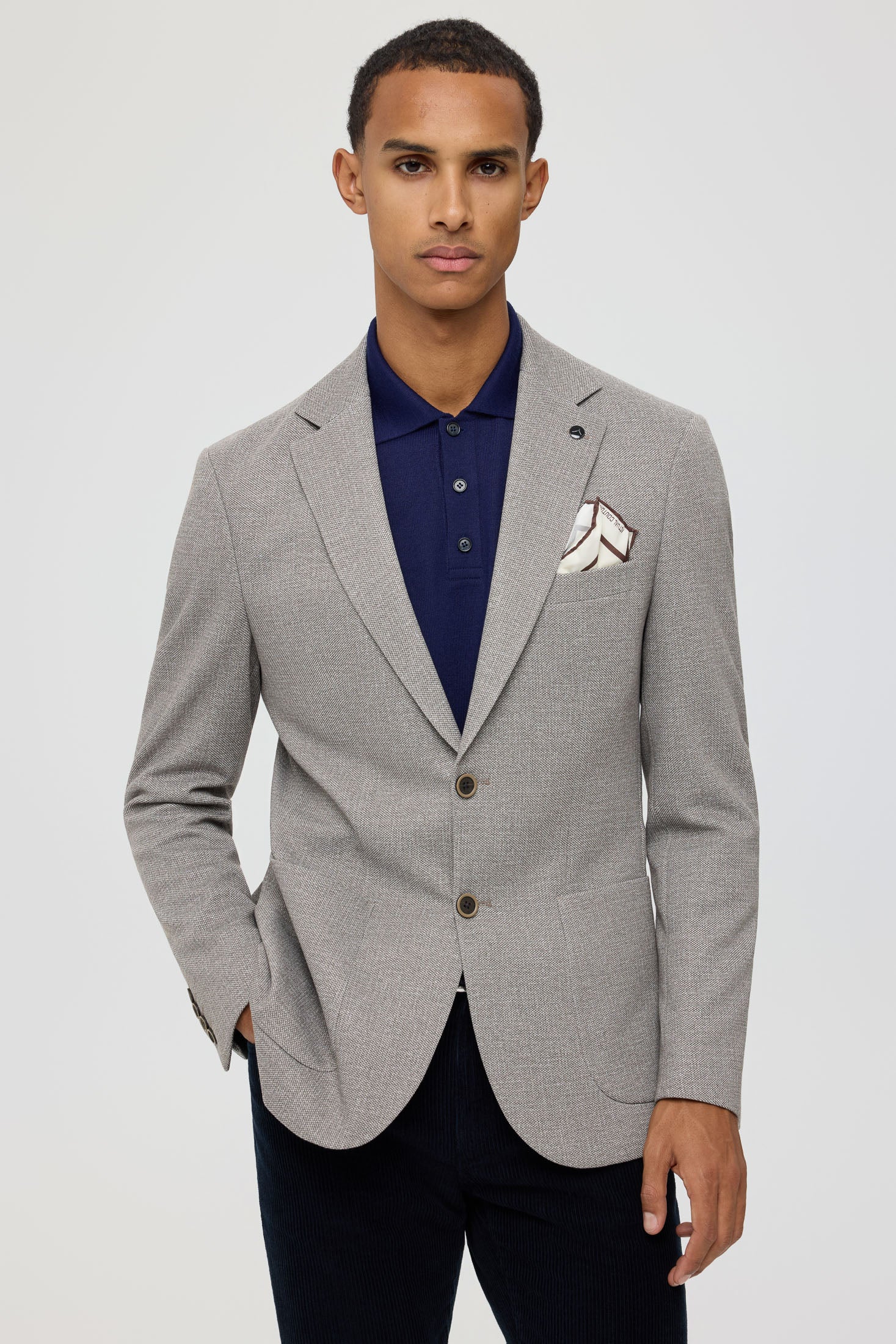Men’s Premium Knit Blazer – Micro Texture | Style 7188