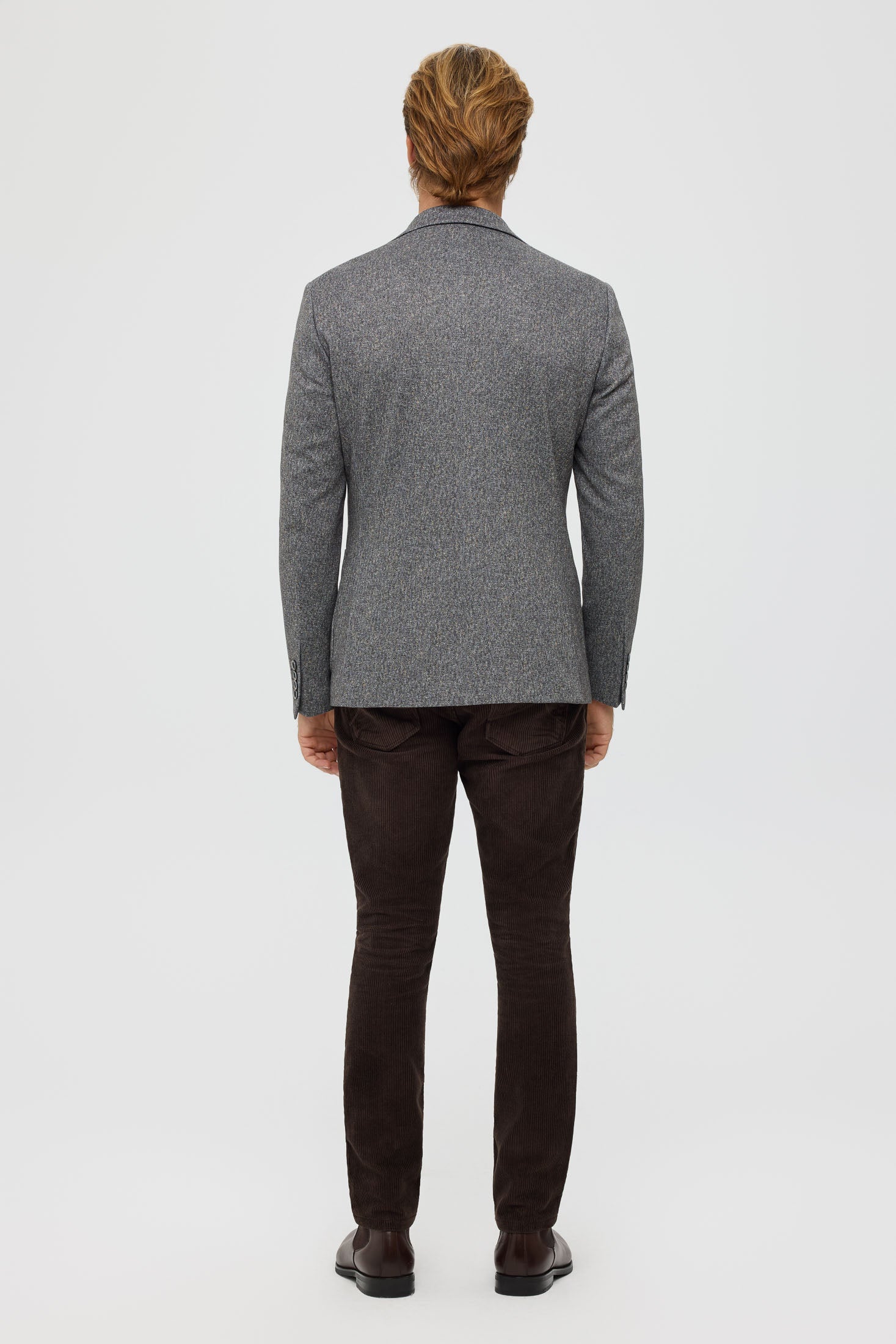 Men’s Premium Knit Blazer – Soft Herringbone Texture | Style 7189