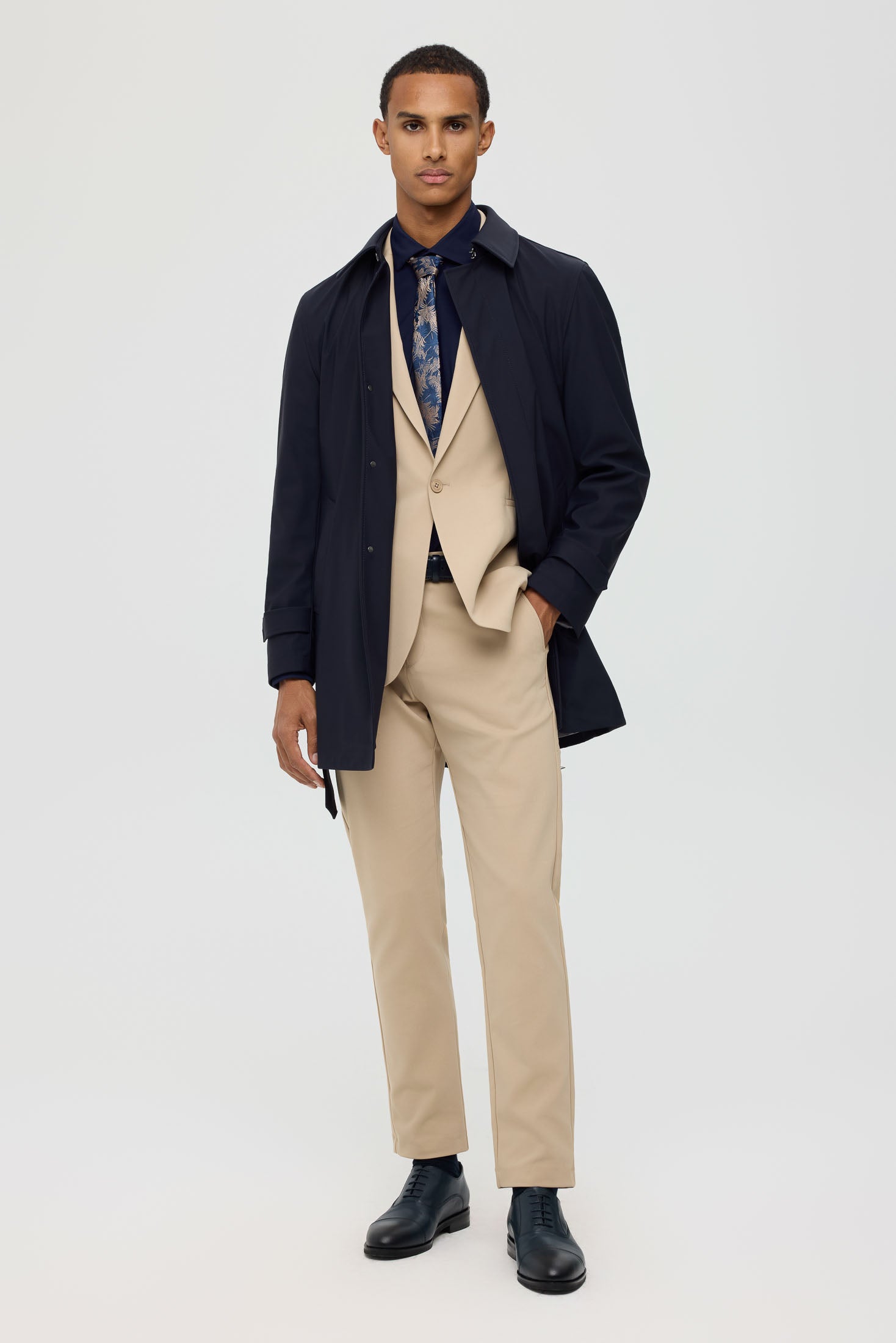 Men's Premium Trench Coat – Technical Stretch Fabric | Style 6064