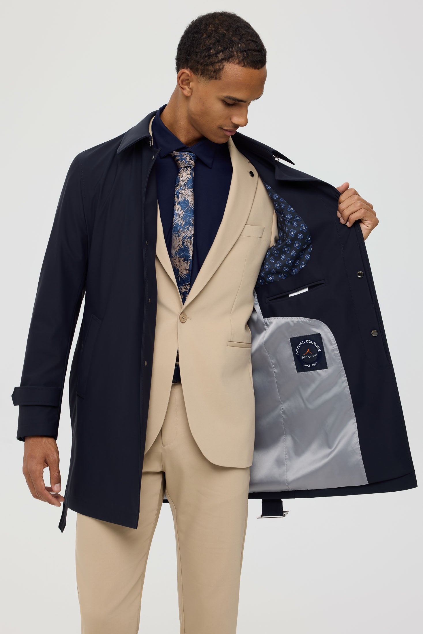 Men's Premium Trench Coat – Technical Stretch Fabric | Style 6064