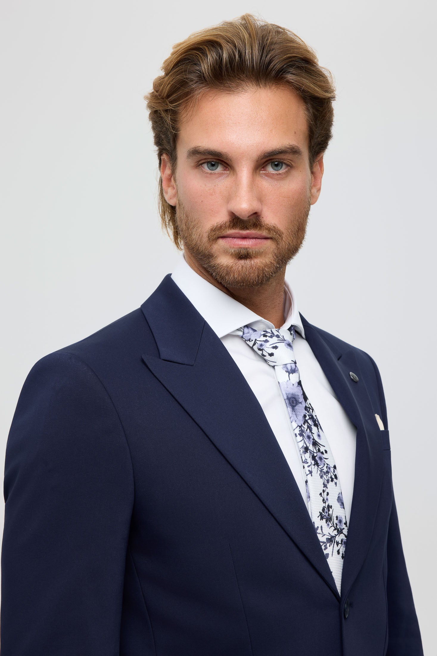 Men’s Modern Tailored Suit – Stretch Cotton Elegance | Style 4073
