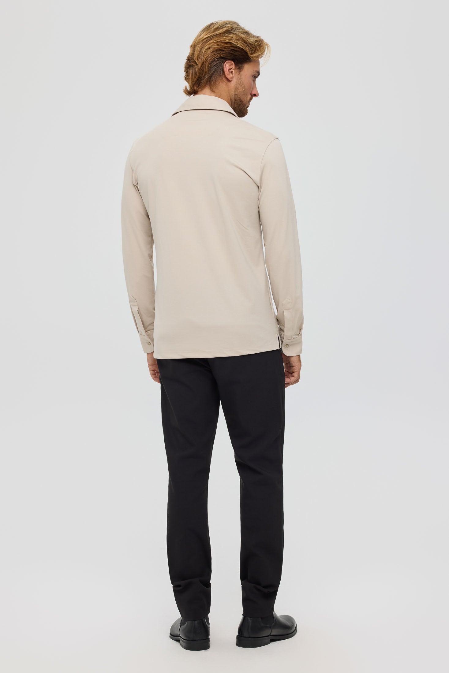 Hochwertiges Herren-Businesshemd – Weicher Stretch-Jersey | Modell 25-052