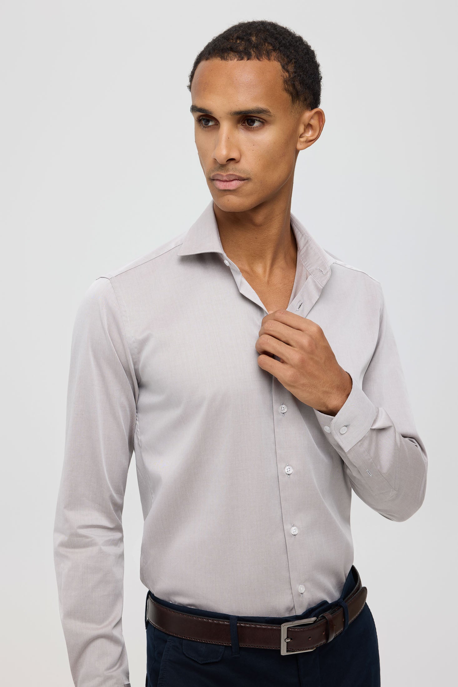 Hochwertiges Herren-Businesshemd – Feiner Twill-Stretchstoff | Modell 25-043