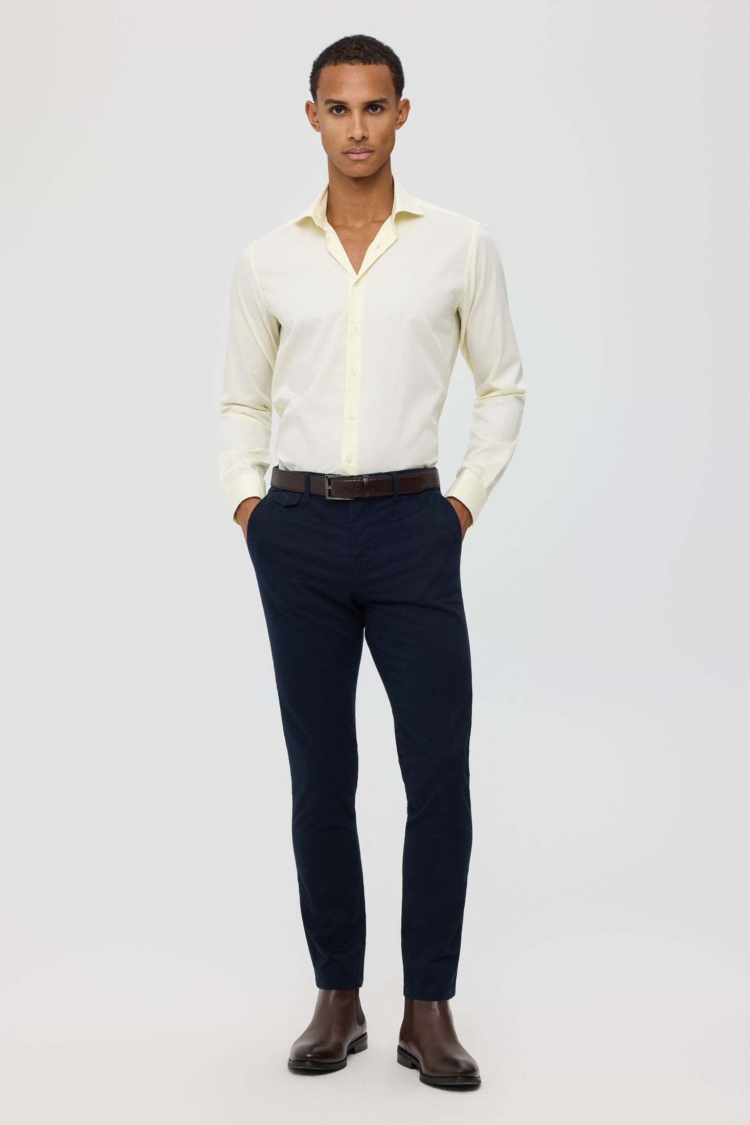 Hochwertiges Herren-Businesshemd – Feiner Twill-Stretchstoff | Modell 25-043