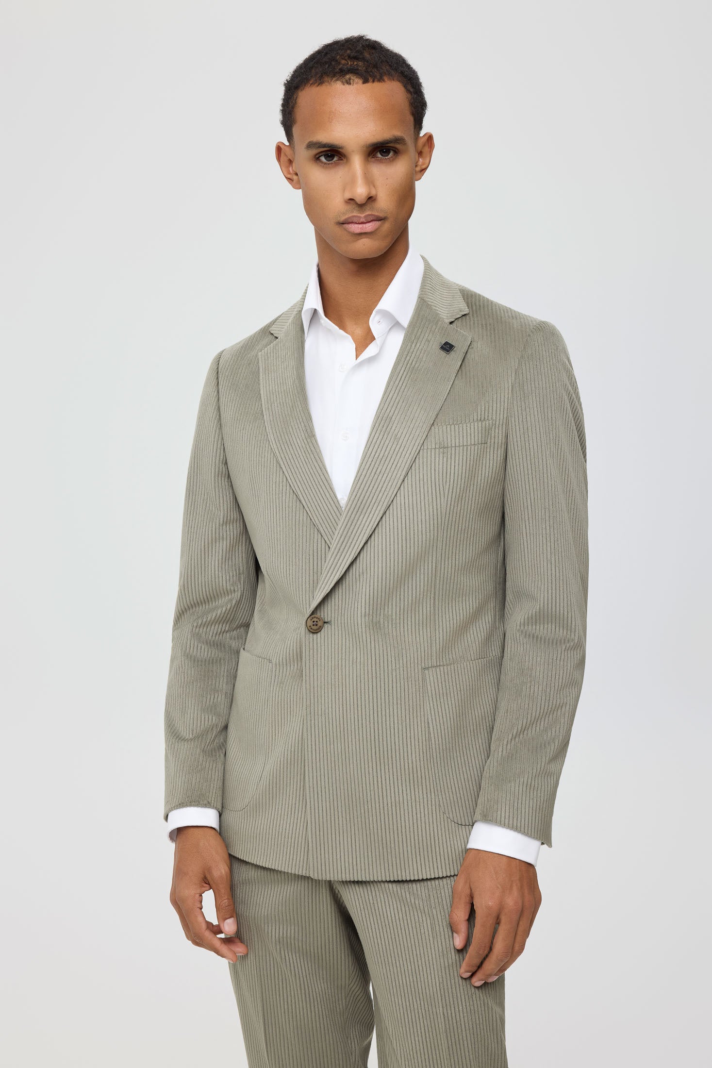 Men’s Premium Corduroy Suit – Modern Tailored Stretch | Style 4079