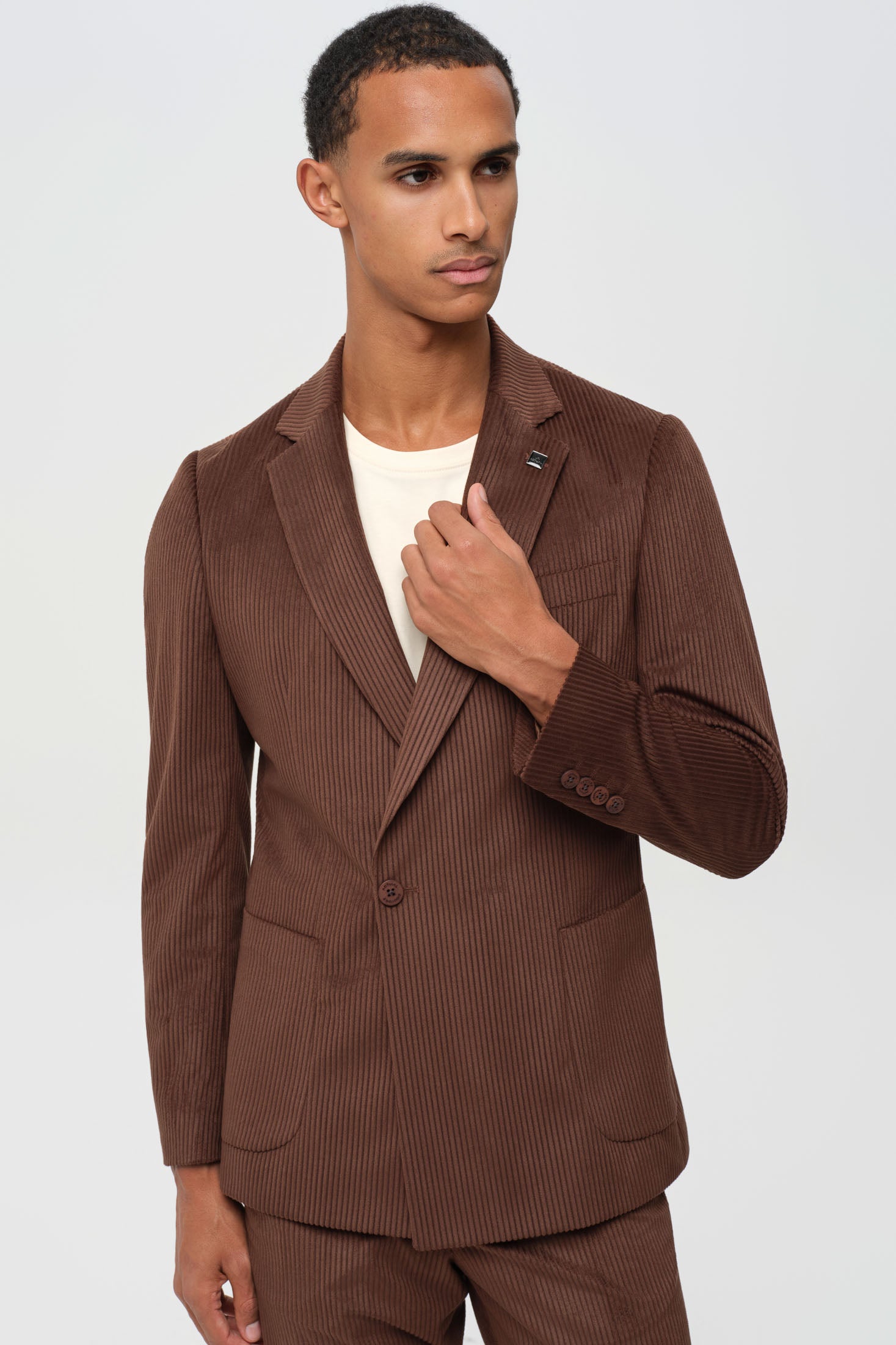 Men’s Premium Corduroy Suit – Modern Tailored Stretch | Style 4079