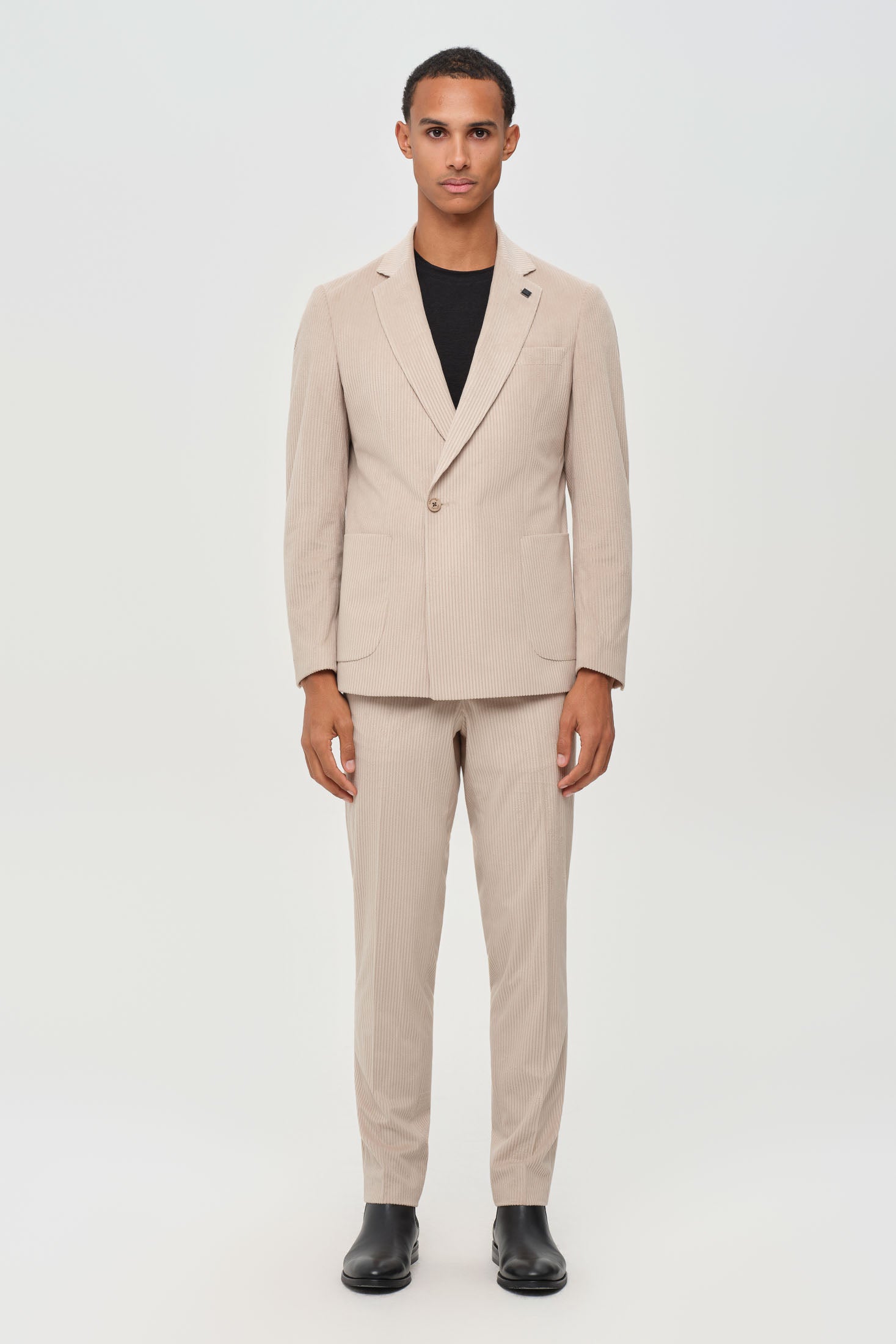 Men’s Premium Corduroy Suit – Modern Tailored Stretch | Style 4079