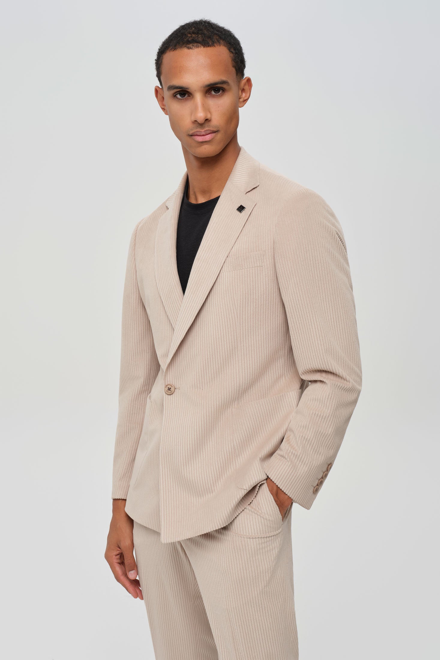 Men’s Premium Corduroy Suit – Modern Tailored Stretch | Style 4079