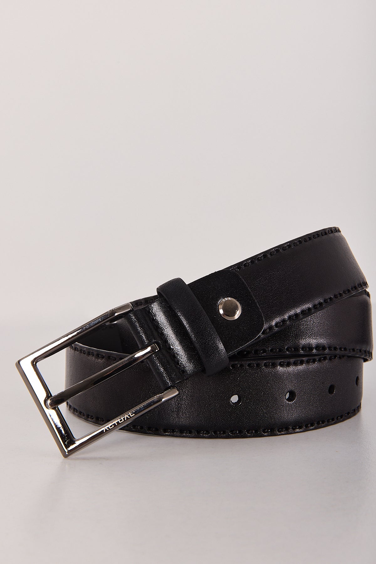 Men’s Classic Stitched-Edge Genuine Leather Belt | Style 3001