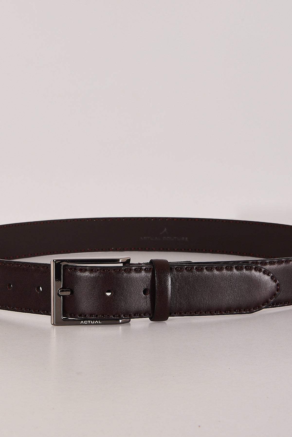 Men’s Classic Stitched-Edge Genuine Leather Belt | Style 3001